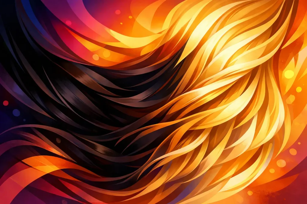 Balayage-Transformation bei dunklem Haar